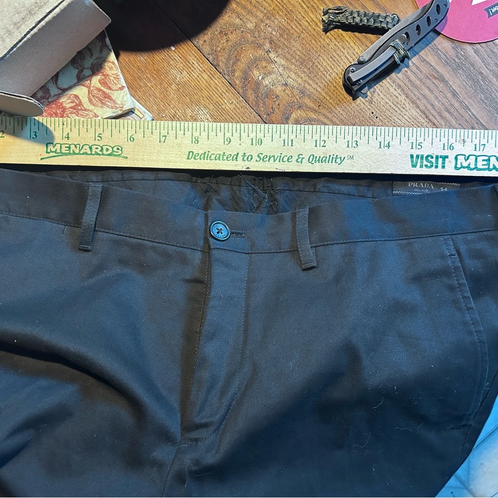 Prada Black Cotton Chinos